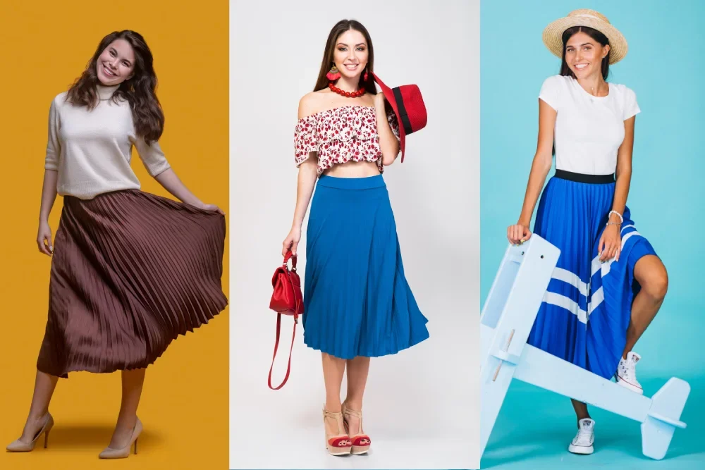 quelles chaussures porter avec une jupe longue plissee