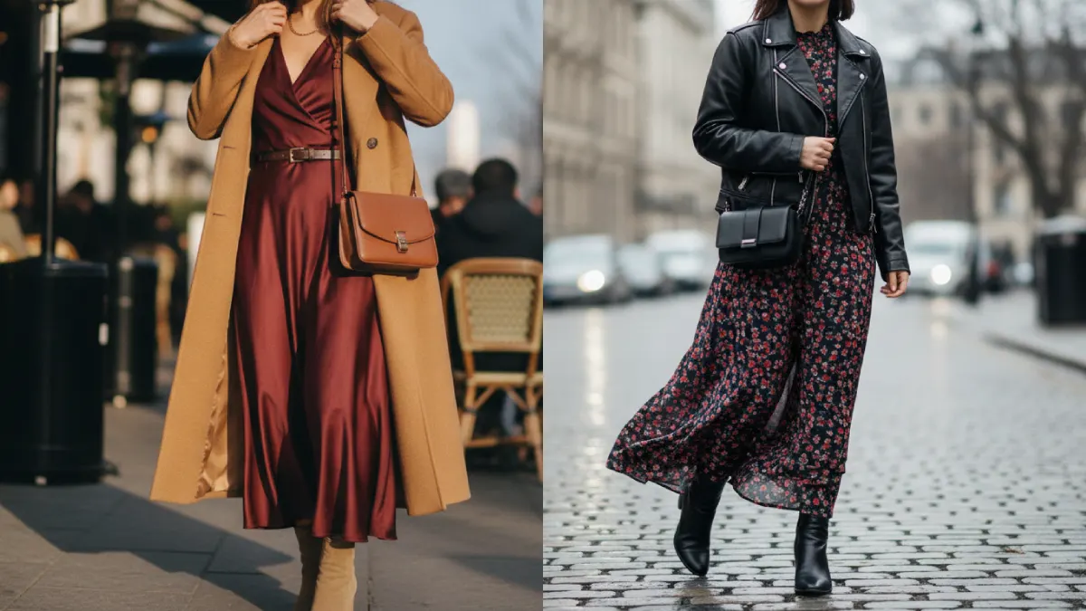quelle veste avec une robe longue en hiver