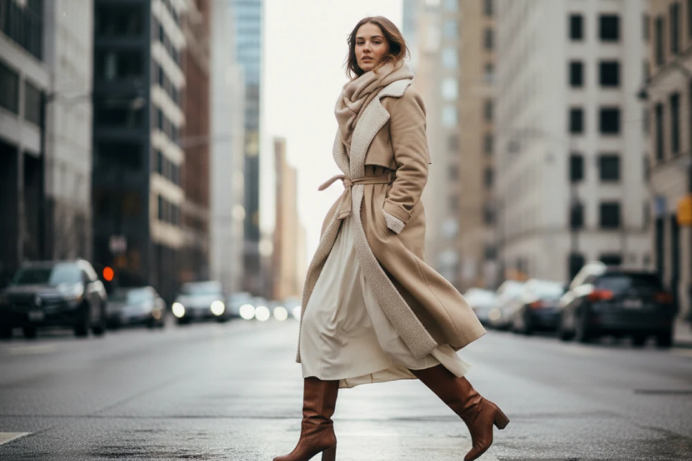 quelle veste avec une robe longue en hiver 2