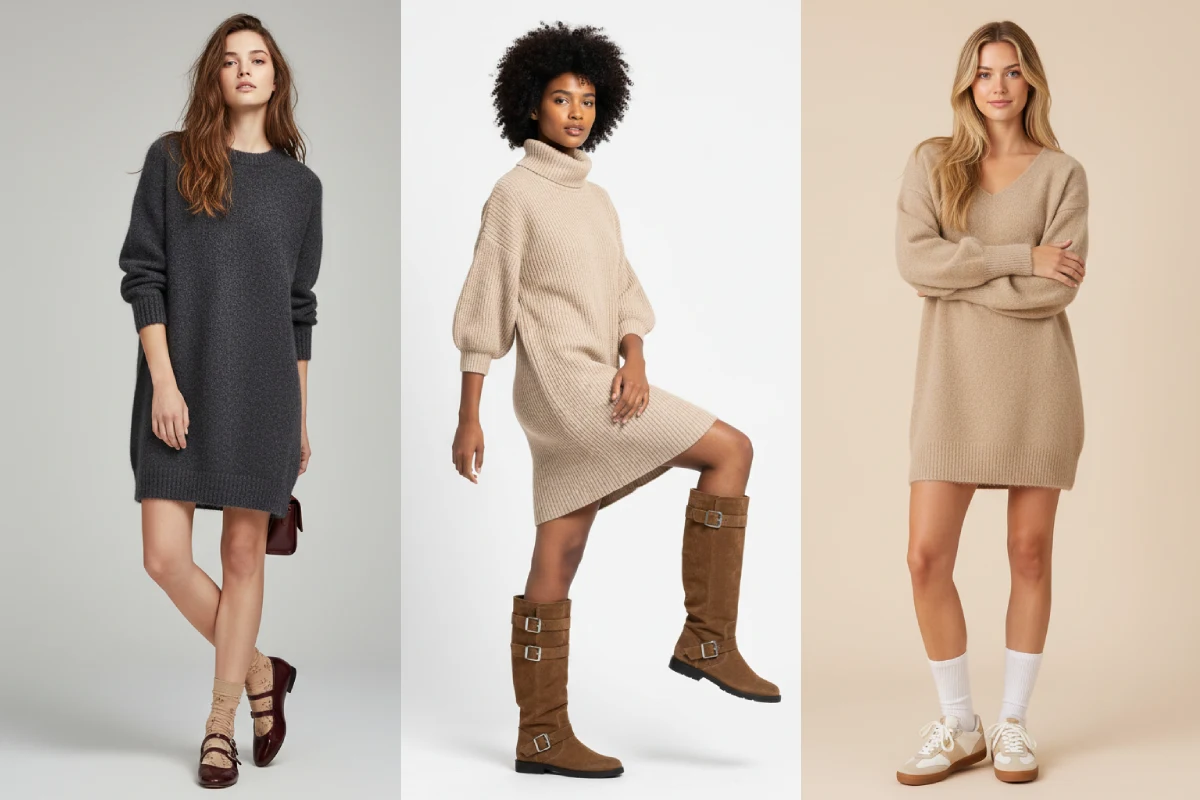 quelles chaussures mettre avec une robe pulll