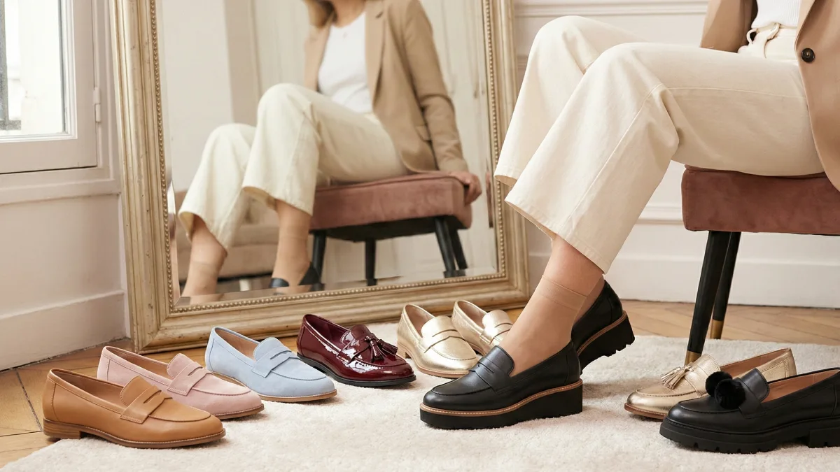 illustration comment porter des mocassins femme