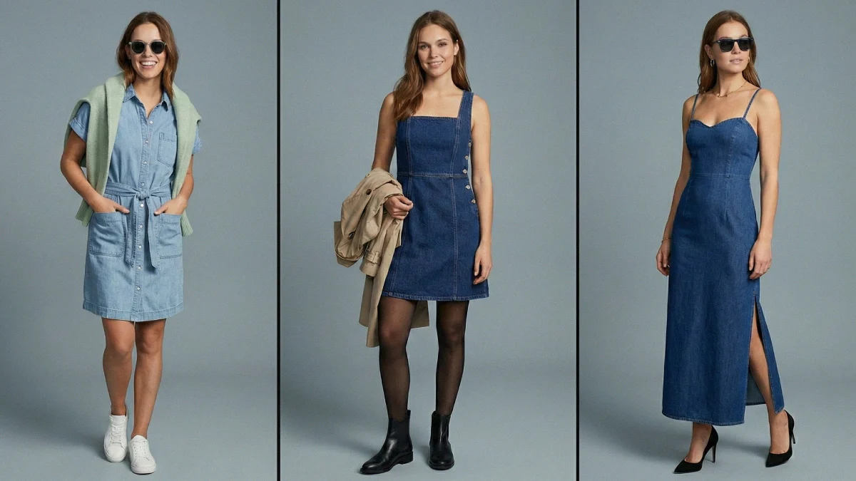 comment porter une robe en jean dans tous les styles