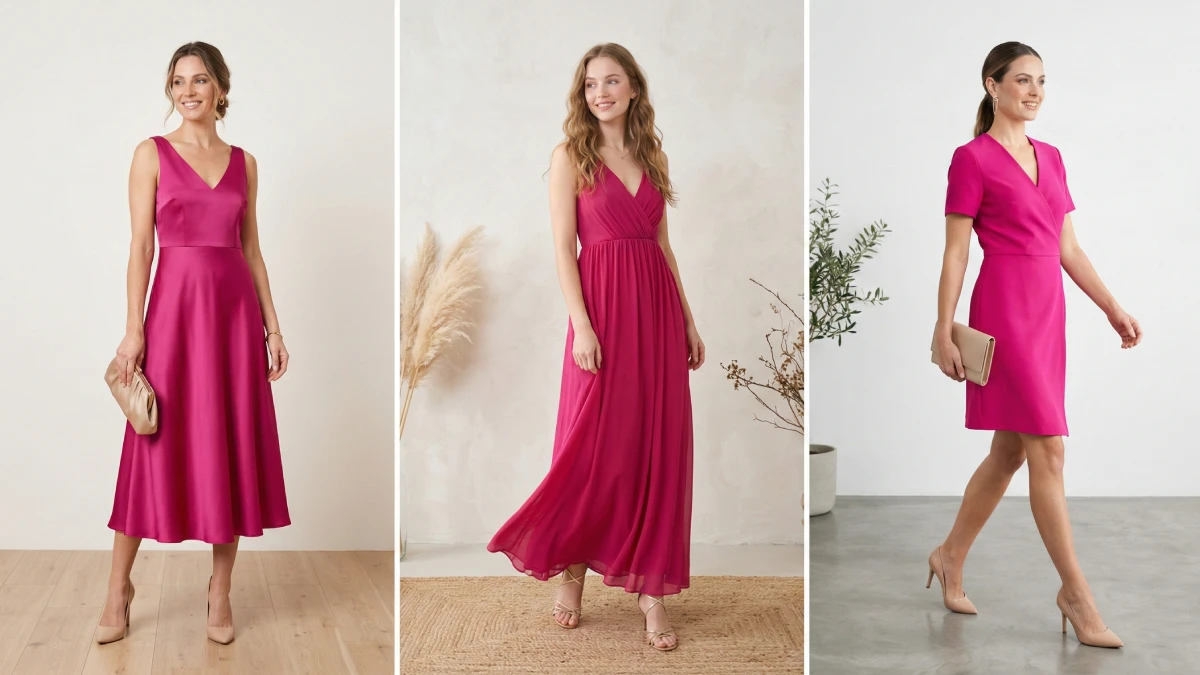 comment porter une robe fushia pour un mariage