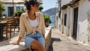 bermuda en jean femme