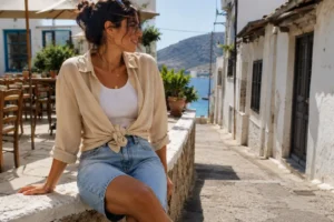 bermuda en jean femme