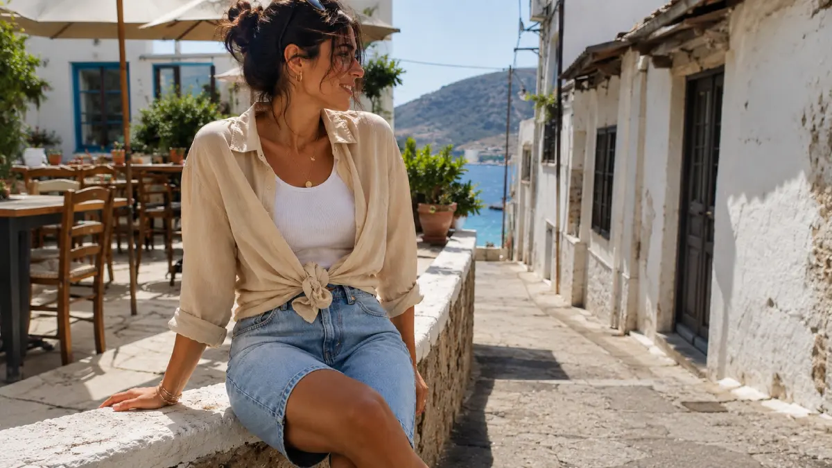 bermuda en jean femme