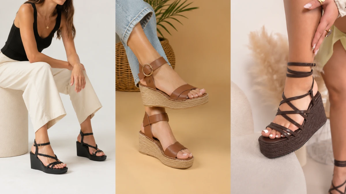 sandales compensées femme