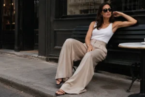 pantalon palazzo femme