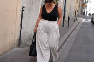 pantalon palazzo femme ronde