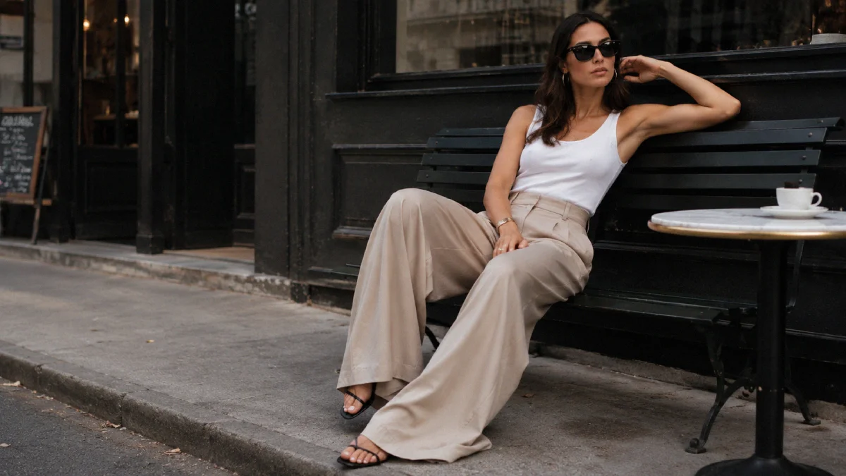 pantalon palazzo femme
