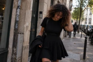 robe patineuse noire