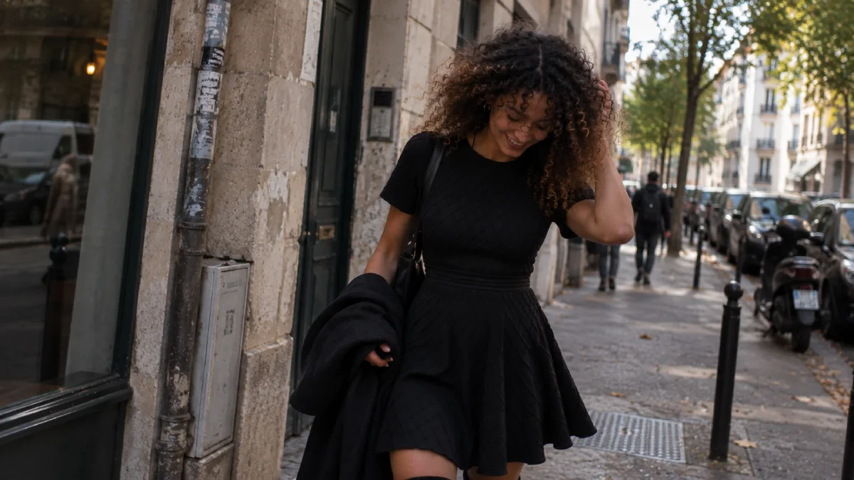 robe patineuse noire